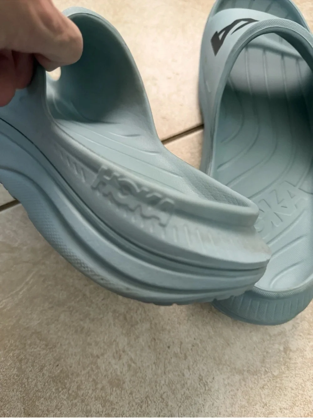 Hoka Men's Ora Recovery Athletic Slide  Blue Teal Sz 11